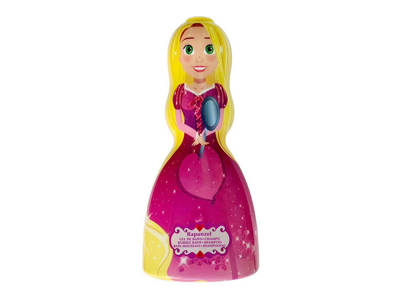 Doccia shampoo 3d 2 in 1 formato da 250ml a forma della principessa rapunzel
