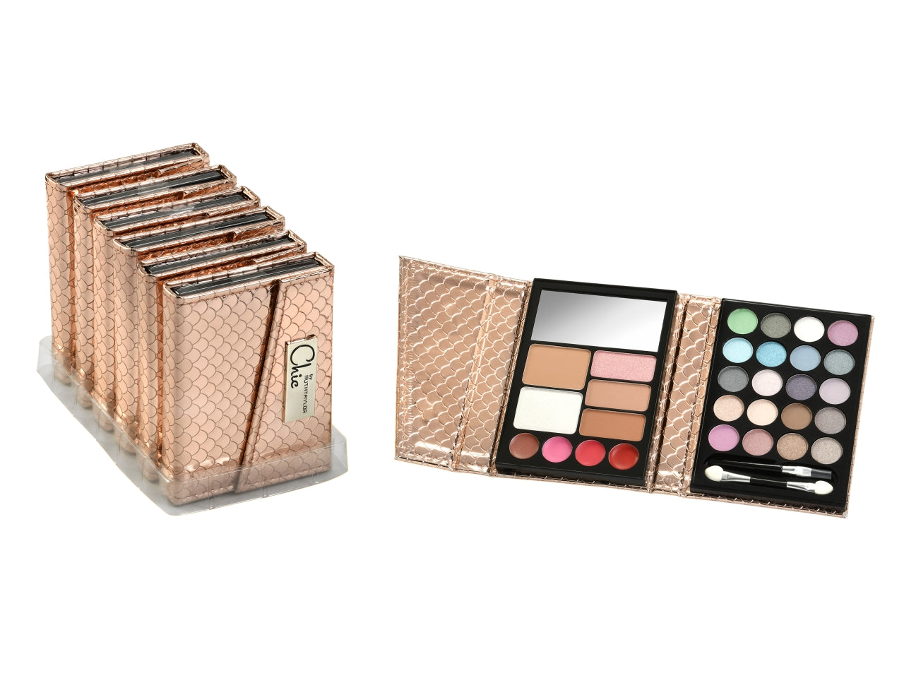 Chic palette rosa rosa pallido metalizzato