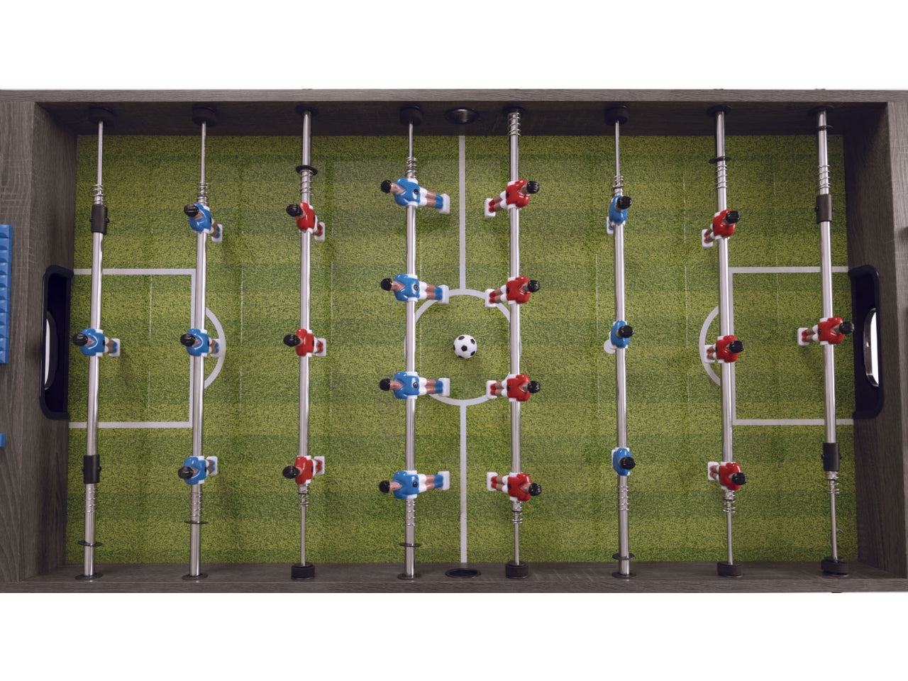 Calciobalilla f-2 aste rientranti piano gioco lungo in nobilitato