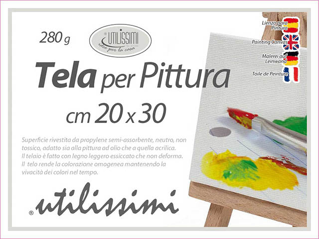 Tela per pittura bianca 20x30cm 754821
