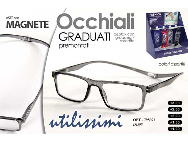 Occhiale lettura con magnete