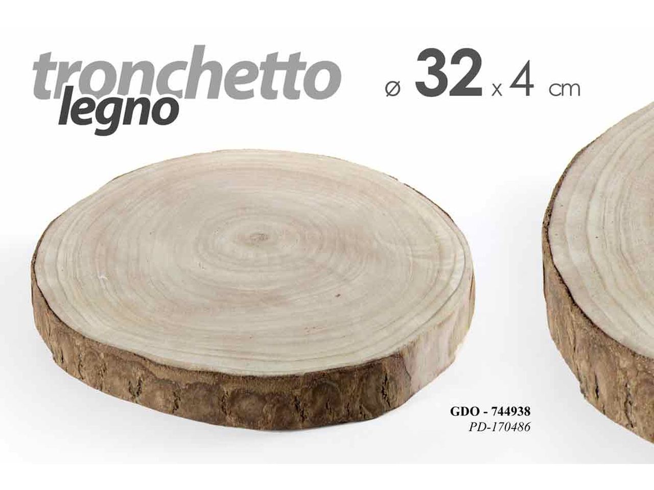 Tronco legno 32x32x4cm 744938