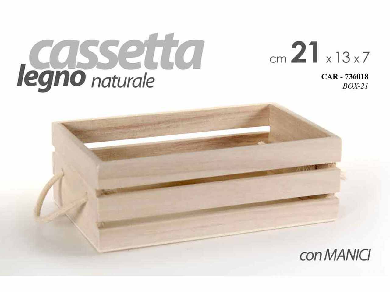 Cassetta legno 21x13x7cm 736018