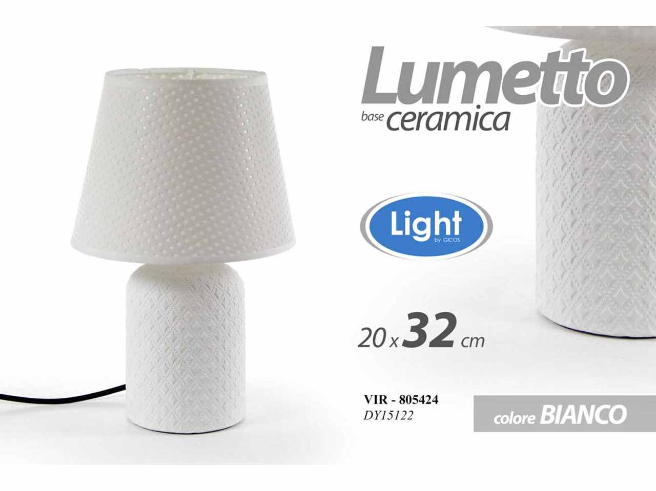 Lume ceramica bianco 20x32cm 805424