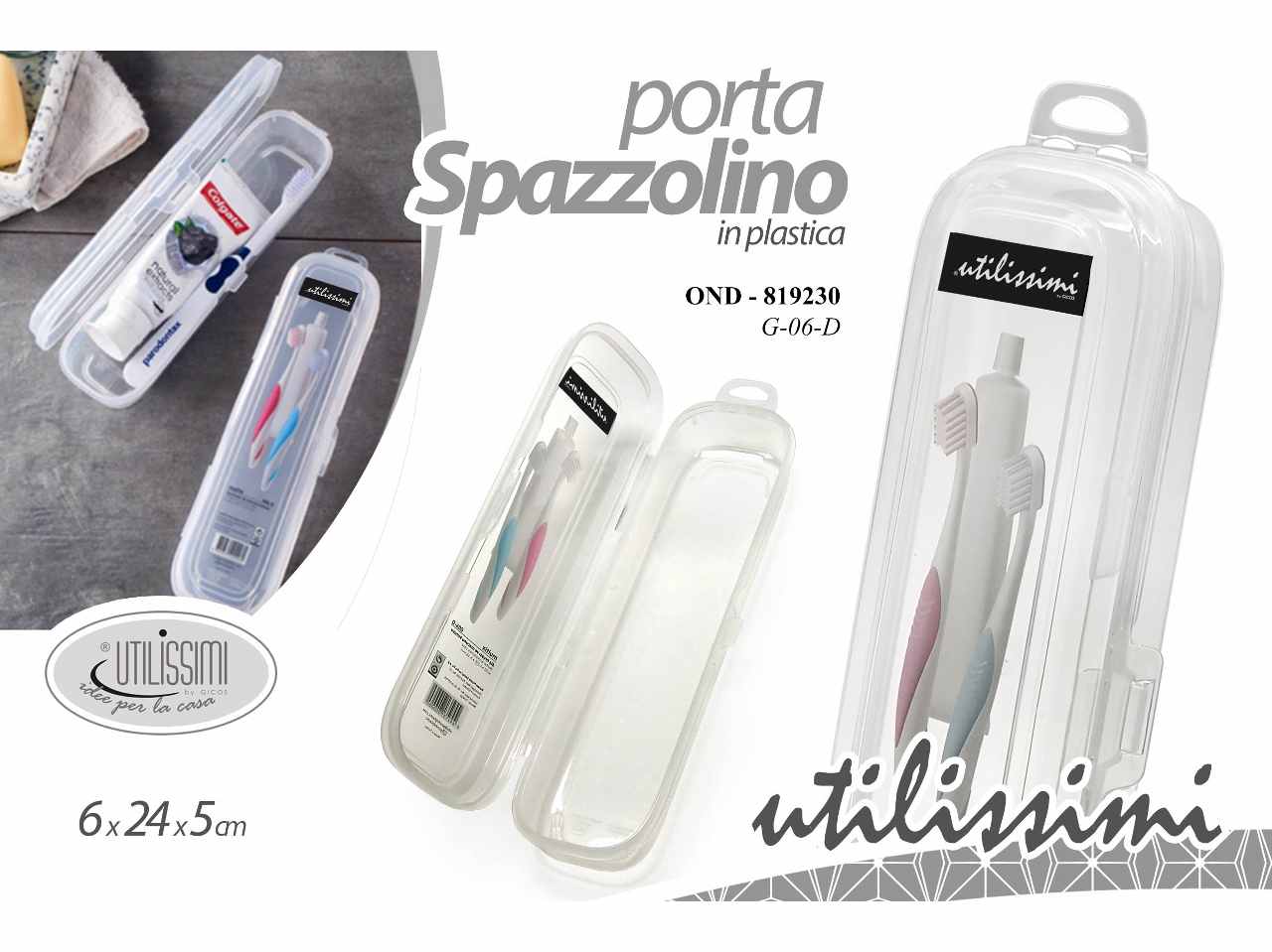 Box p.spazzolino 6x24x4,5cm 819230