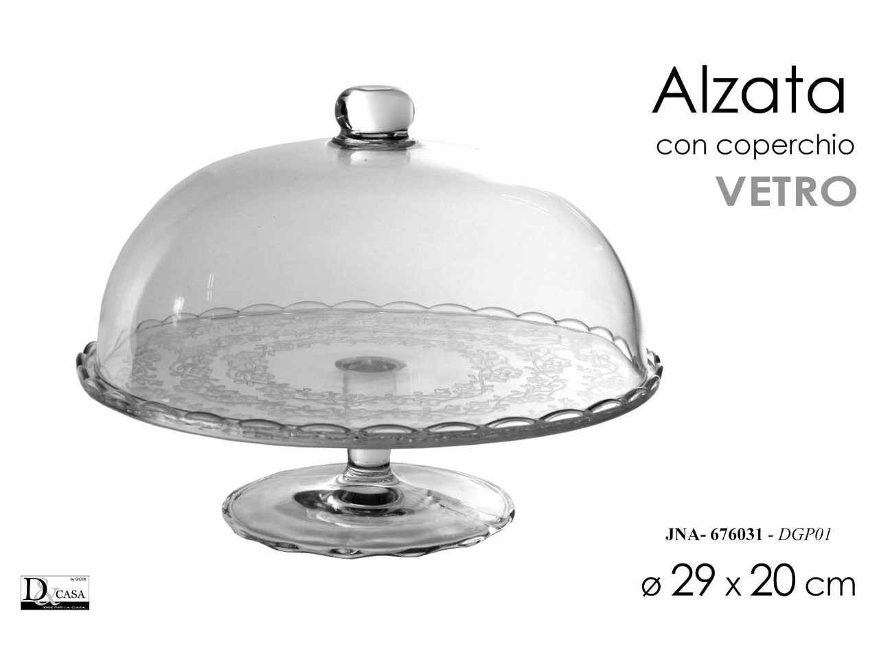 Alzata c/coper.d29x20cm 676031