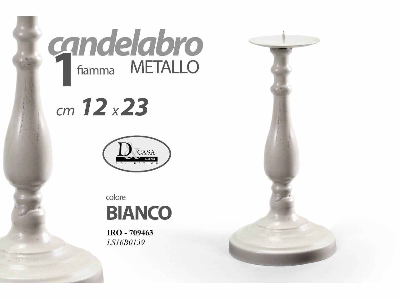Portacandela 12x12x23cm 709463