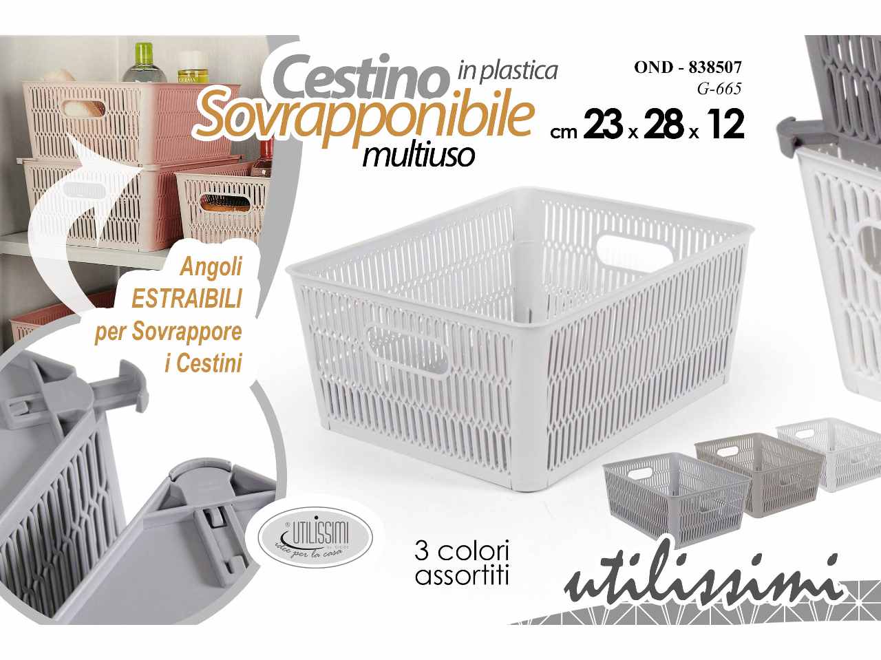Cestino plast.23x28x12cm838507