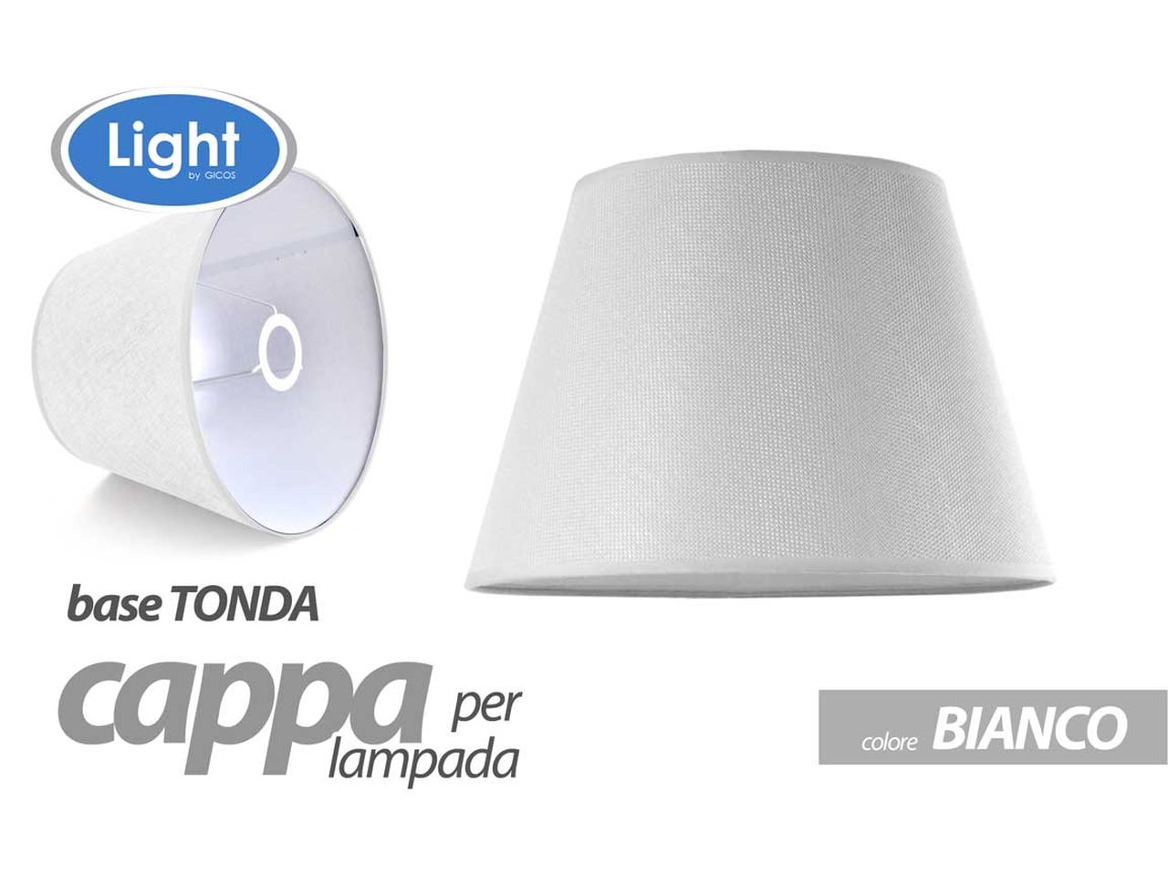 Cappa bianca per lampada e27 30x20x21,5cm