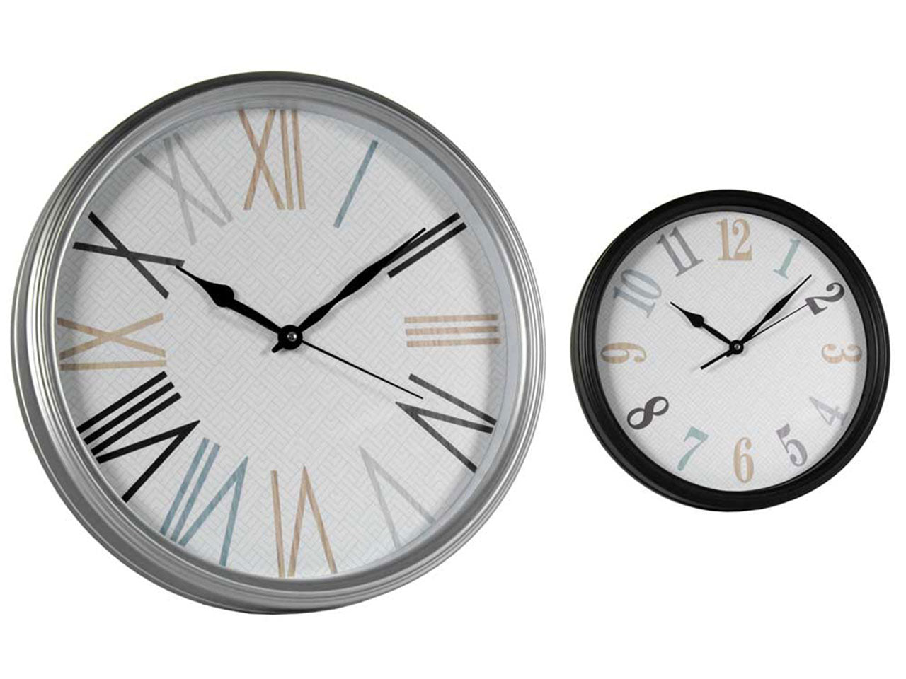 Orologio da parete con movimento silenzioso misura 41x41x5,1cm - disponibile in 2 colori diversi