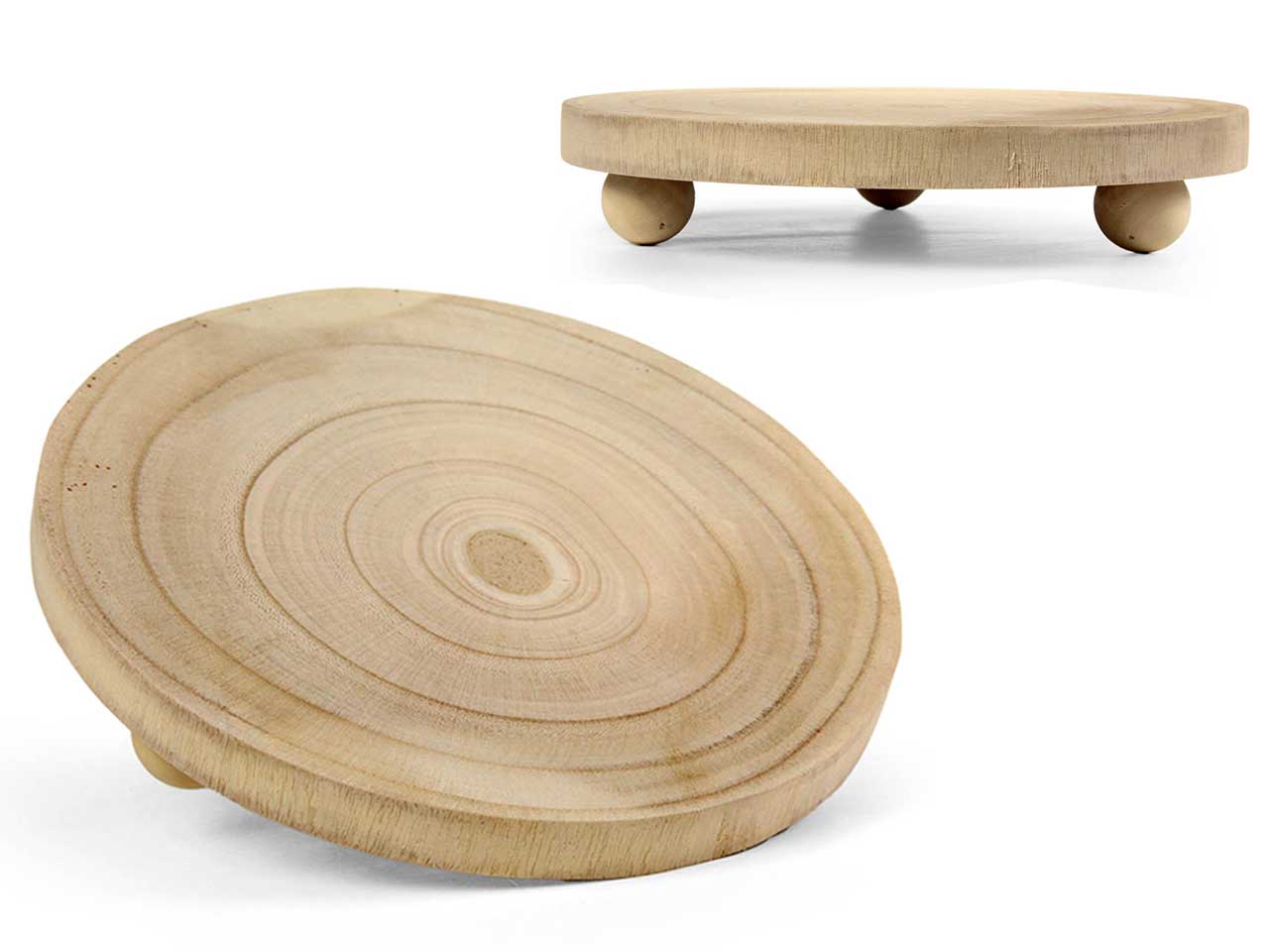 Centro tavola rustico tondo 25x5 cm - Gicos