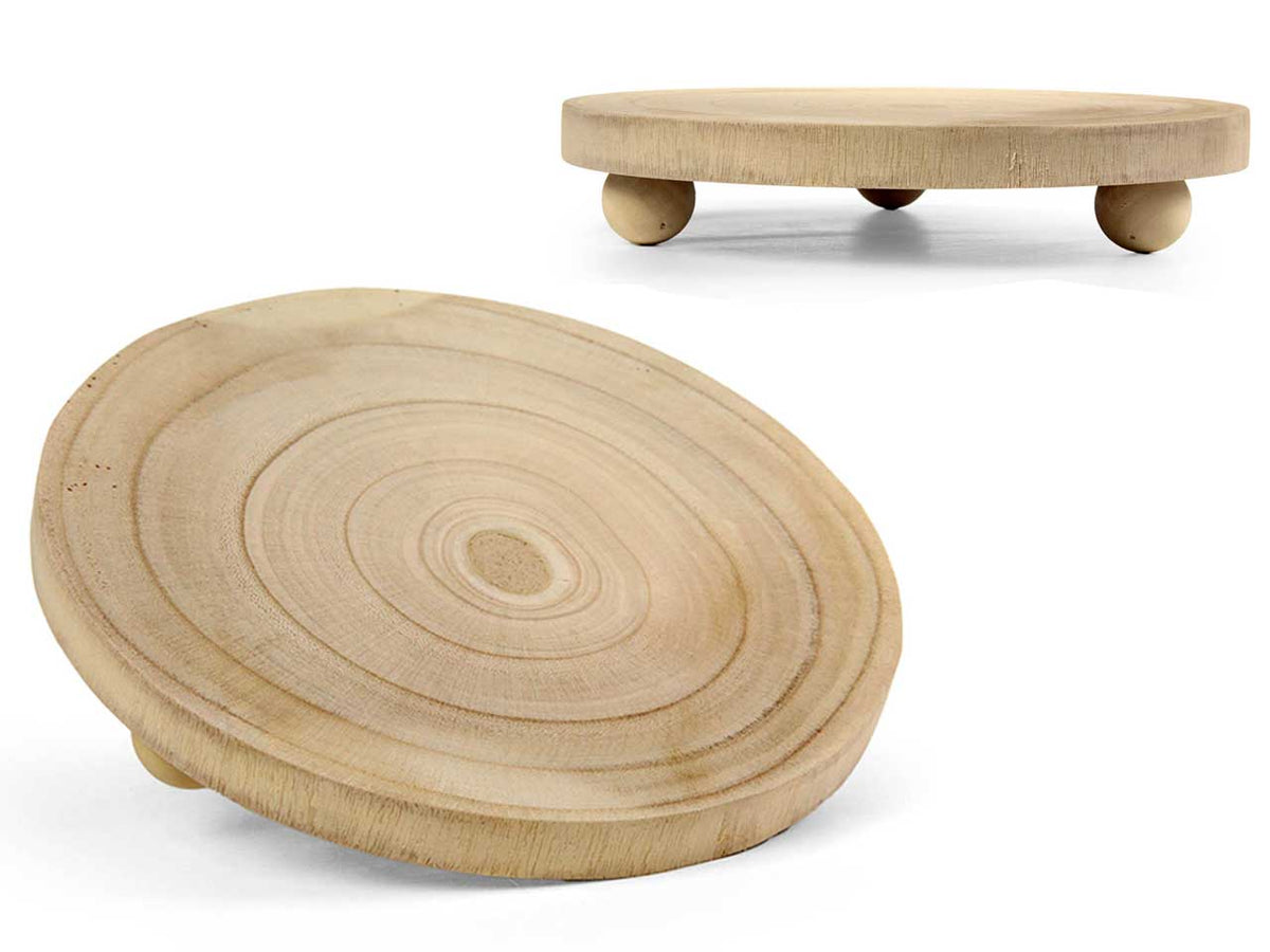 Centro tavola rustico tondo 25x5 cm - Gicos