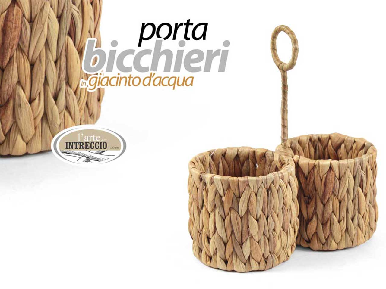 Porta bicchieri in foglia di banana misura 11x10cm