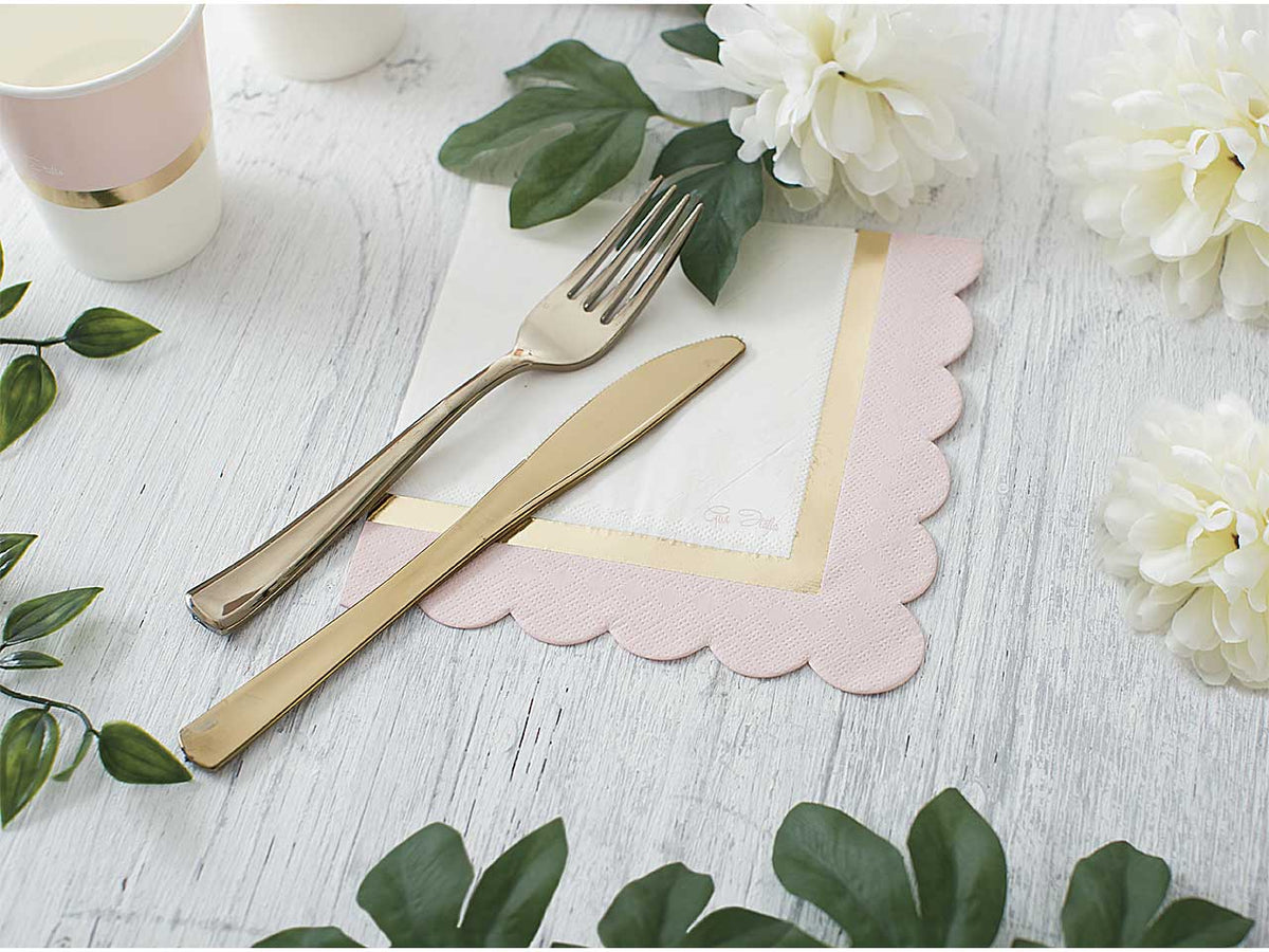 Tovaglioli chic rosa 33x33cm 16 pezzi 63854