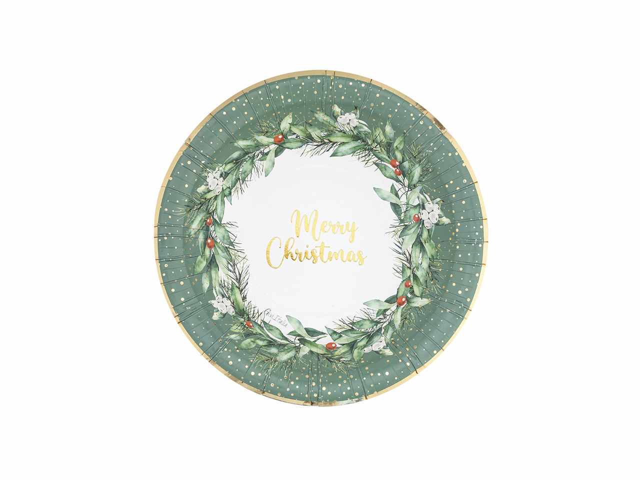 Piatti cm24 christmas ghirlanda 8 pezzi$