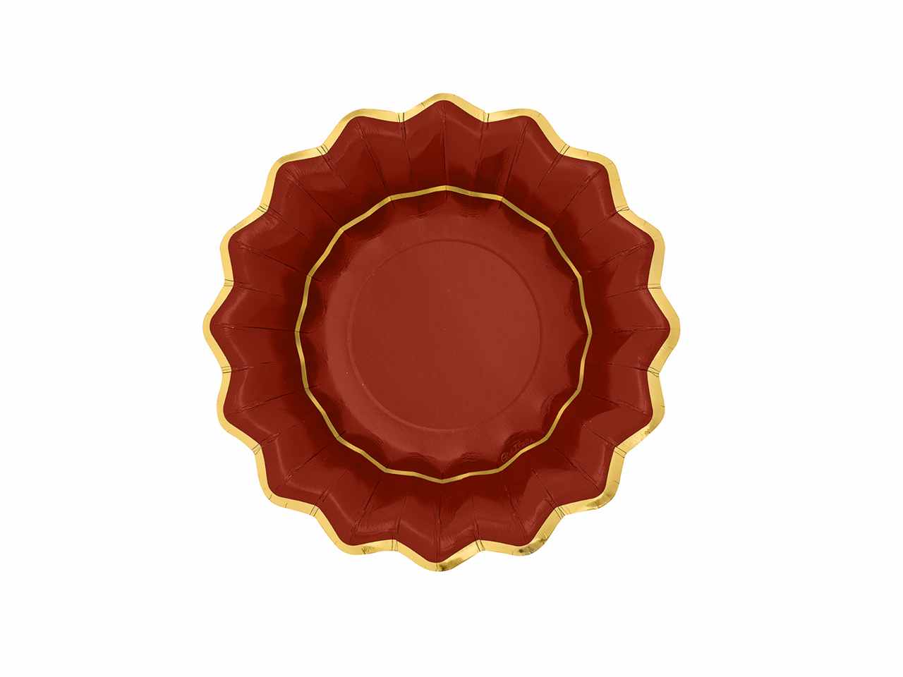Piatti new shape cm.24 rosso e oro 8 pezzi$