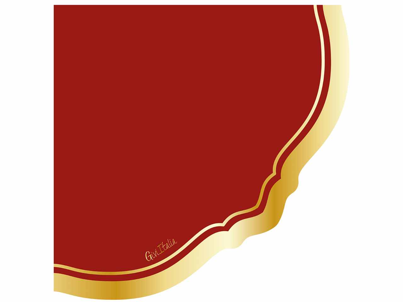 Tovaglioli liberty total rosso e oro cm33x33 16 pezzi$