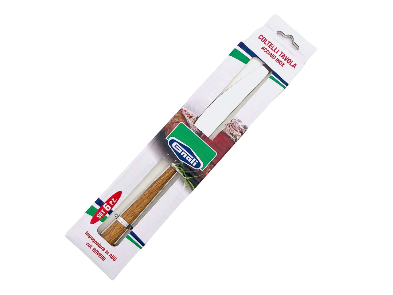 Coltello tavola dafne colore rovere set da 6 coltelli