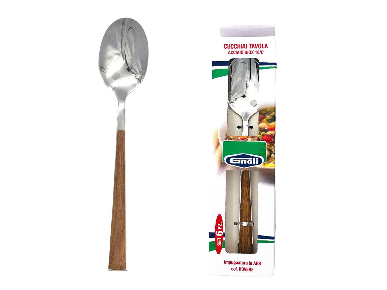 Cucchiaio caffÃ¨ manico rovere set da 6 cucchiai