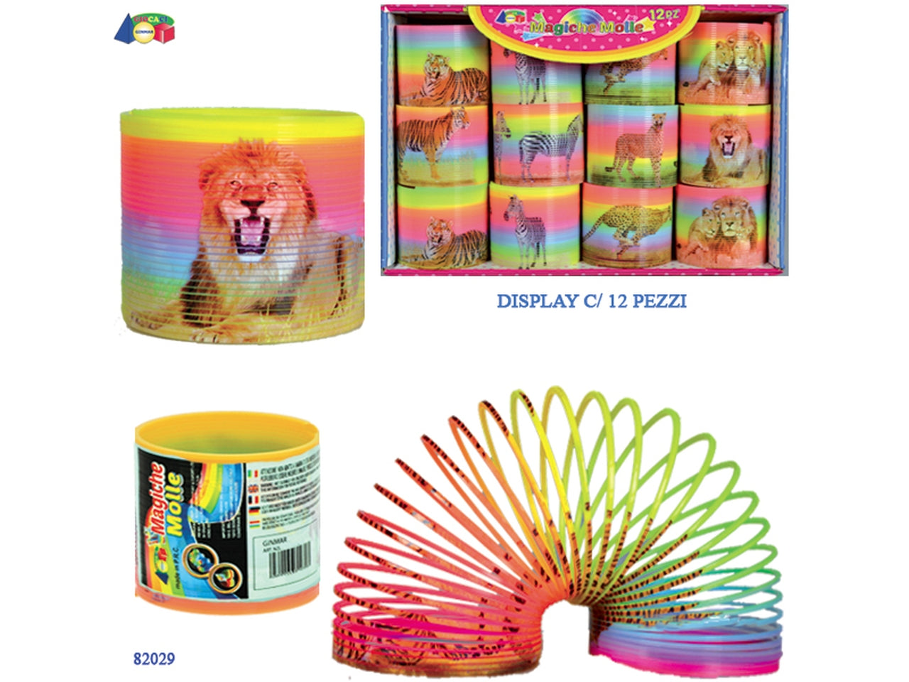 Molla arcobaleno disegno animale zoo