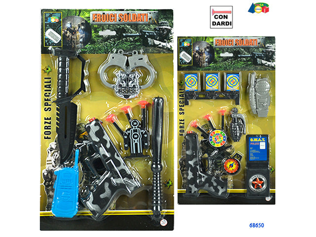 Set militare c/pistola/dardi 68650
