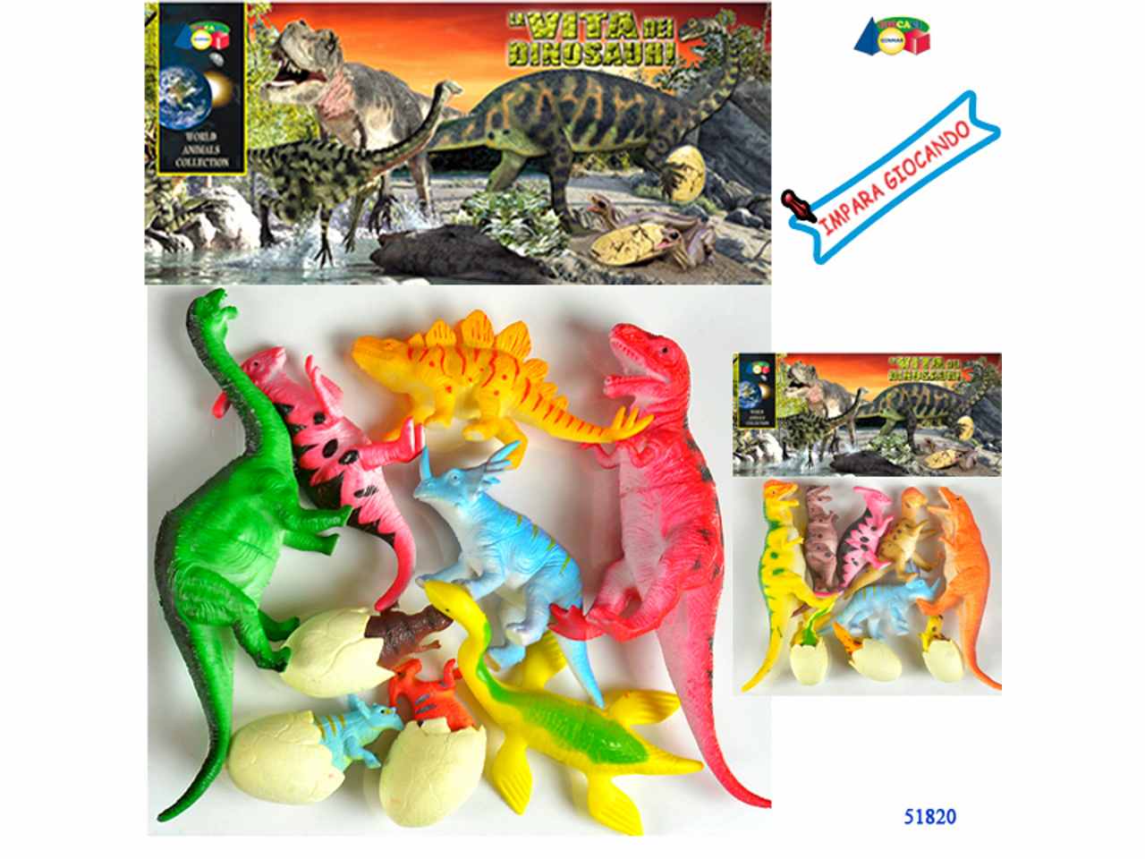 Animale dinosauro c/uova 51820