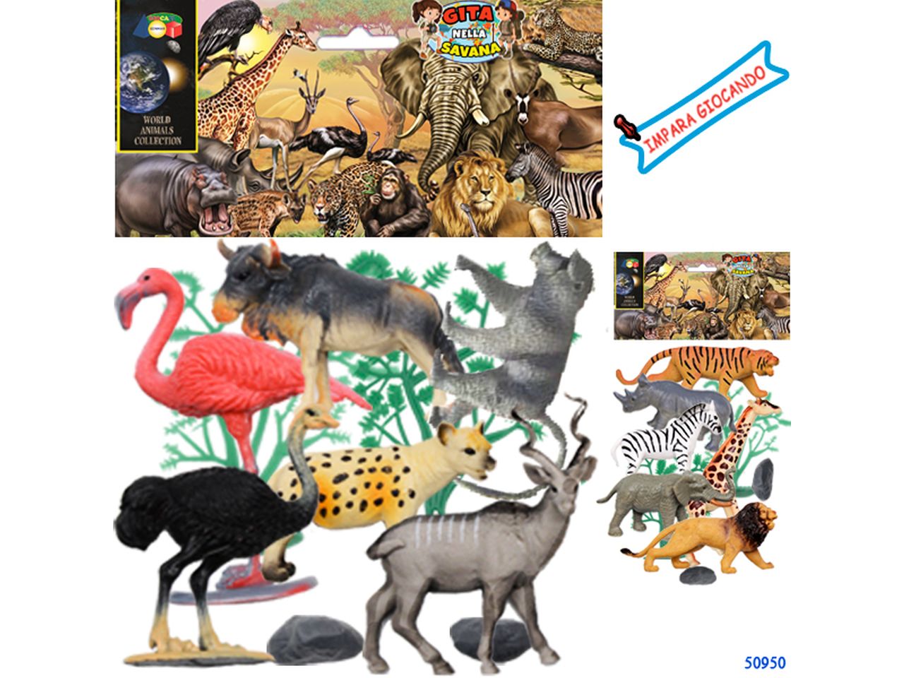Busta zoo gita nella savana modelli assortiti
