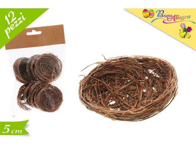 Cestino a forma di nido 12 pezzi 5cm