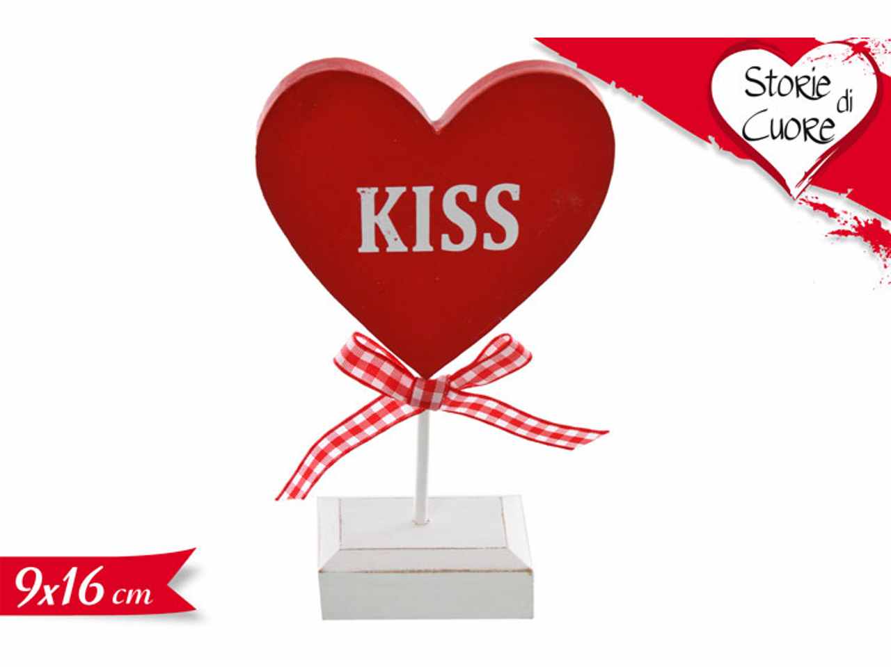Decorazione cuore 9x16cm