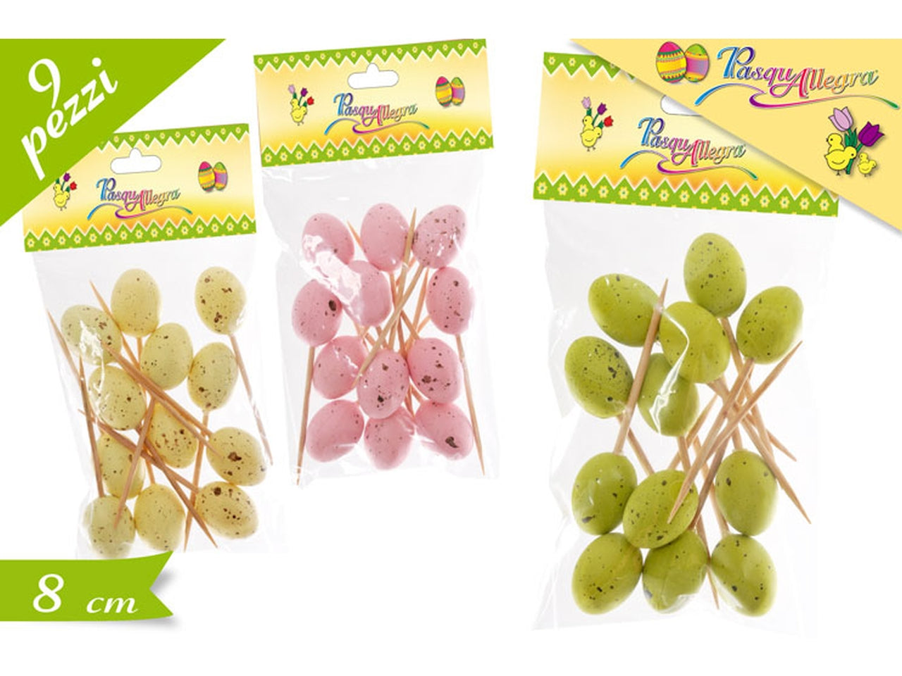 Picchetti uova 9 pezzi assortiti