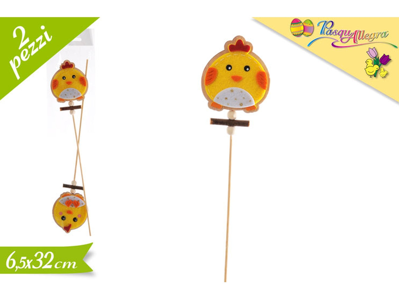 Stecchi decorativi pasquali 2 pezzi