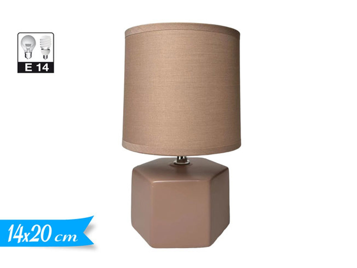 Lampada rosa cipria da tavolo stile moderno 20 cm â Golden Hill