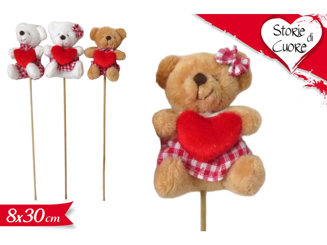 Peluche orso con cuore rosso