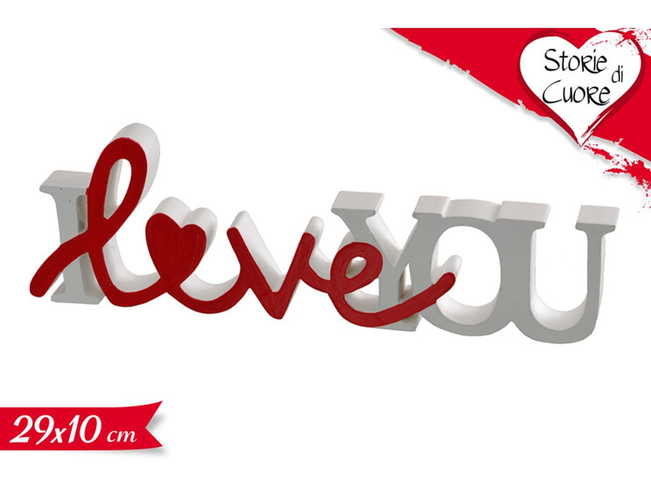 Scritta decorativa i love you 29x10cm