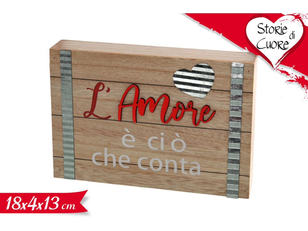 Decorazione quadretto 18x4x13cm