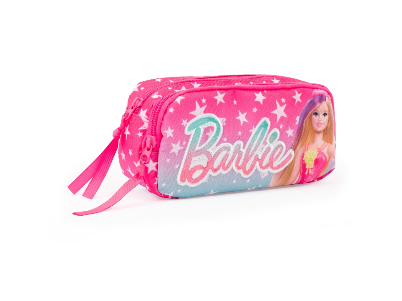Astuccio Maxi Bustina Barbie - Portapenne Scuola Barbie, 2 Zip, Capienti Tasche Per Pastelli Pennarelli E Tutto Il Materiale Scolastico Necessario Dimensioni 22X6X14 - Giochi Preziosi$