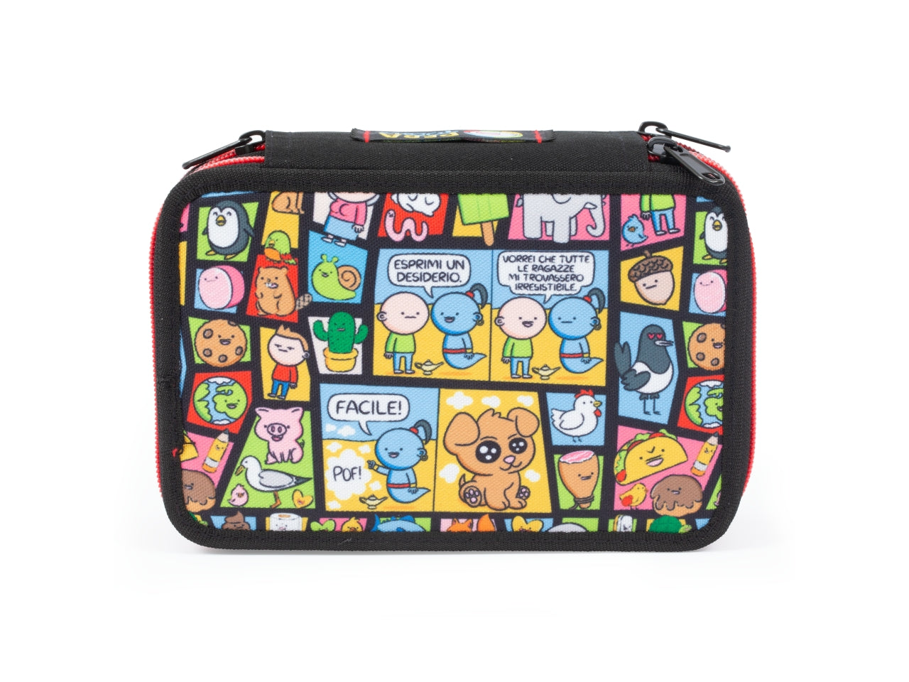 Astuccio Triplo Pera Toons - Scuola Ufficiale di Pera Toons, Completo Di Set Cancelleria, 3 Scomparti per Bambini e Ragazzi, Per Scuole Elementari e Medie - Giochi Preziosi