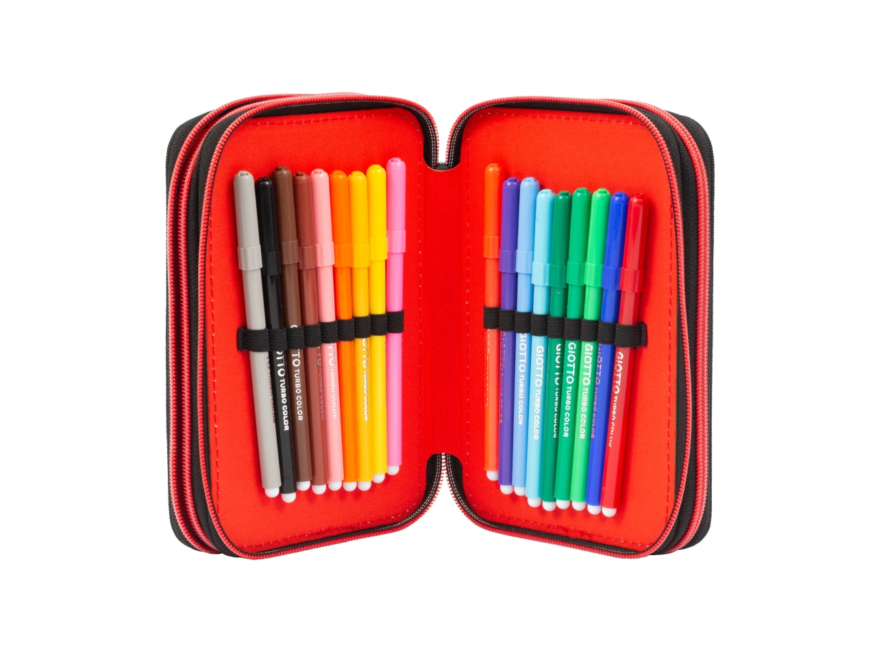 Astuccio Triplo Pera Toons - Scuola Ufficiale di Pera Toons, Completo Di Set Cancelleria, 3 Scomparti per Bambini e Ragazzi, Per Scuole Elementari e Medie - Giochi Preziosi