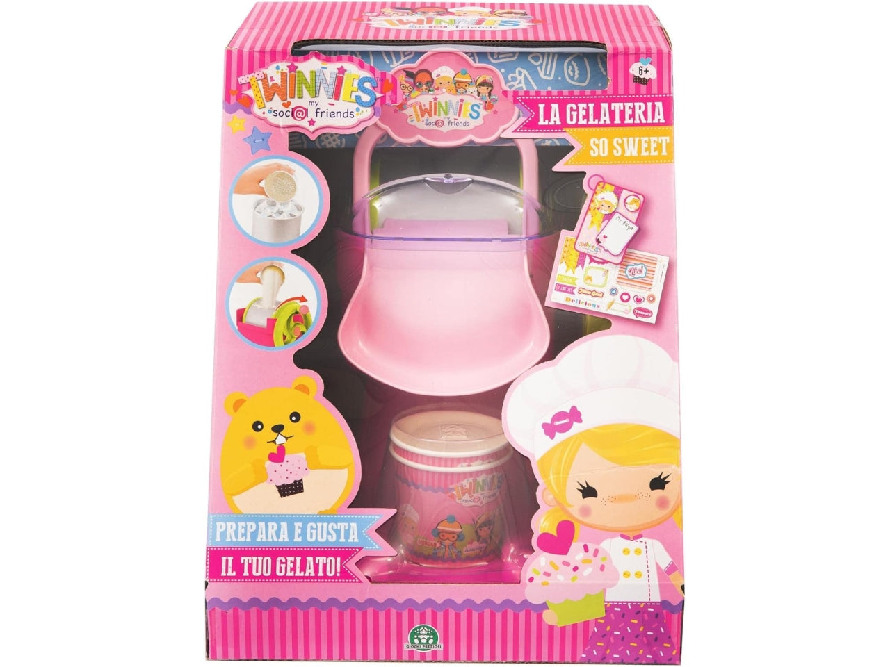Gelatiera twinnies con accessori inclusi per bambini dai 6+ anni, Giochi Preziosi
