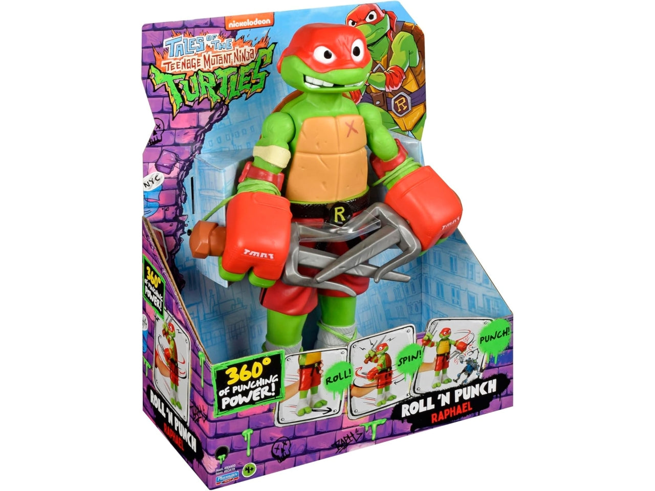 Turtles personaggio rolling punch ralph - Raffaello in versione personaggio gigante 30 cm con funzione! Spostandolo - Giochi Preziosi $