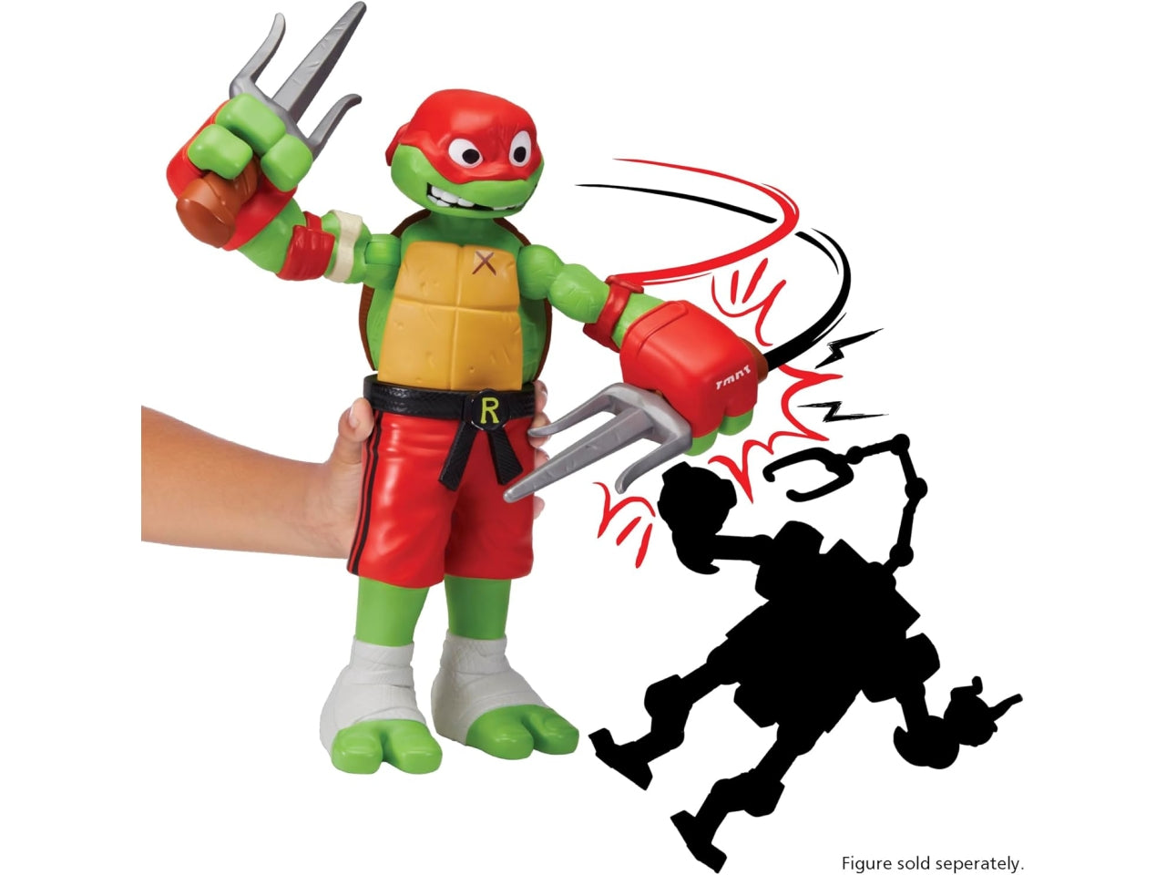 Turtles personaggio rolling punch ralph - Raffaello in versione personaggio gigante 30 cm con funzione! Spostandolo - Giochi Preziosi $