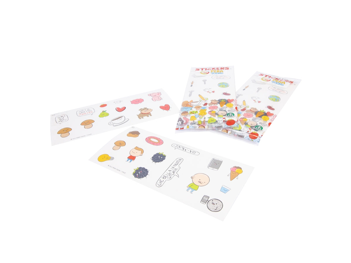 Pera toons 36 stickers attacca e stacca - Un'emozionante gioco di carte con freddure e battute di pera - Giochi Preziosi $