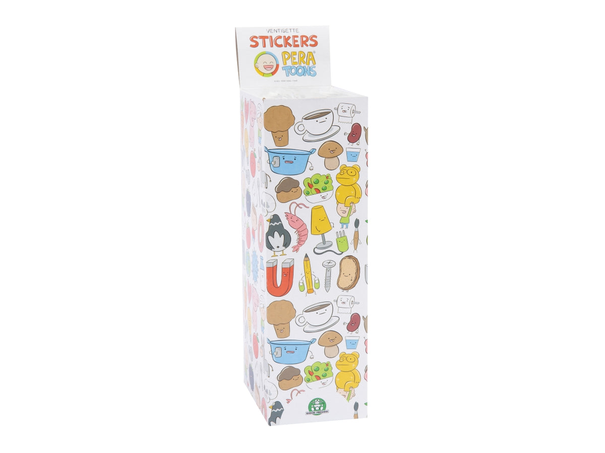 Pera toons 36 stickers attacca e stacca - Un'emozionante gioco di carte con freddure e battute di pera - Giochi Preziosi $