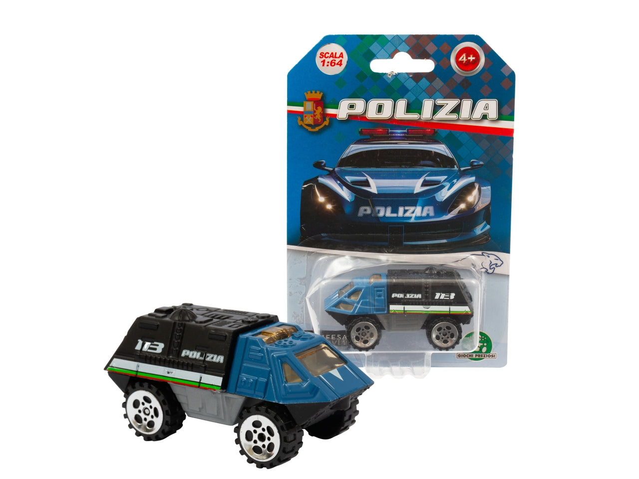 Auto blindato Polizia die cast, 1:64 per bambini dai 4+ anni - Giochi Preziosi