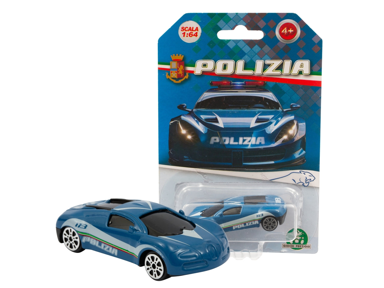 Auto Polizia die cast, 1:64 per bambini dai 4+ anni - Giochi Preziosi