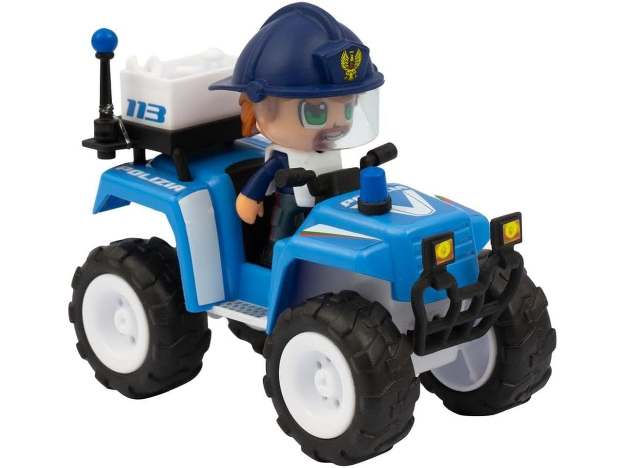 Quad della Polizia, pronto intervento con personaggio di 7 cm in divisa per bambini dai  4+ anni - Giochi Preziosi