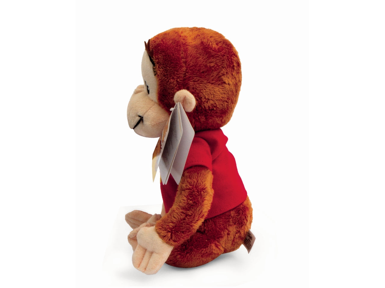 Peluche Curioso george 25cm tshirt rossa | Grandi Giochi