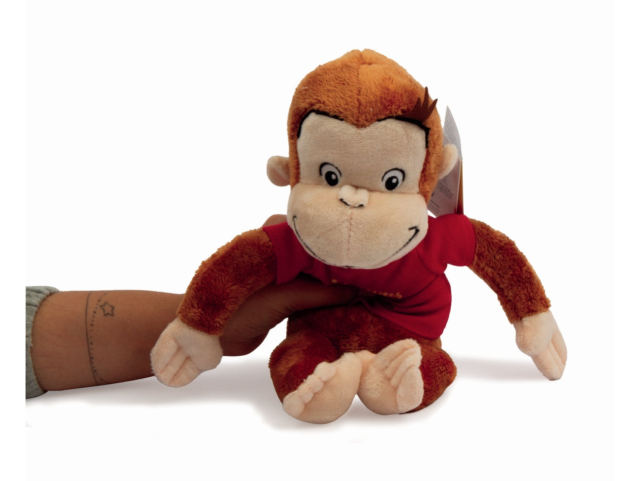 Peluche Curioso george 25cm tshirt rossa | Grandi Giochi