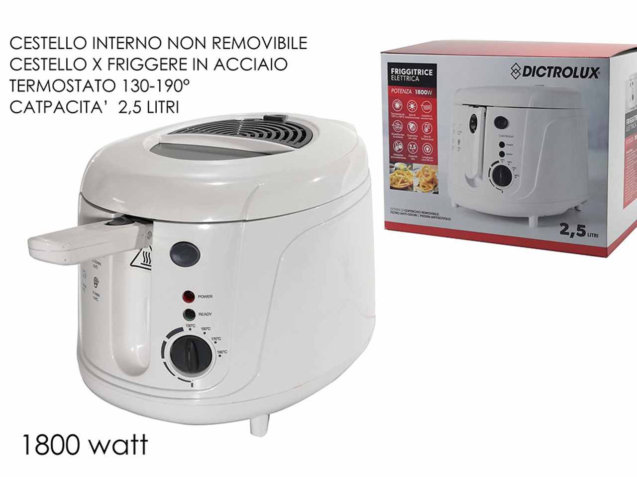 Friggitrice 2.5lt 1800w
