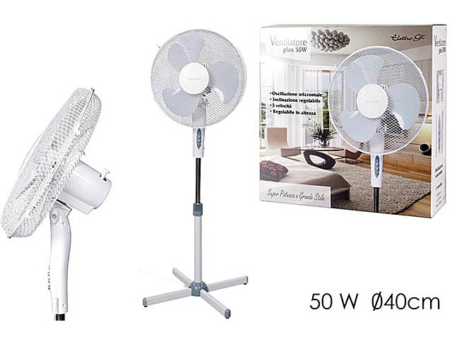 Ventilatore a piantana 140cm d40cm 45w 58600